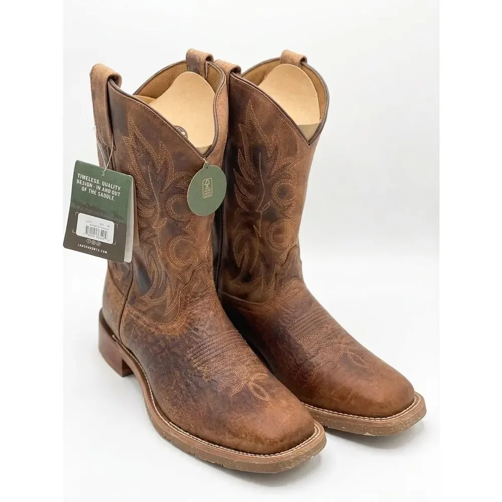 Laredo Mens Durant Block Heel Cowboy Boots 9.5